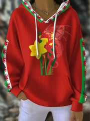 Damen Wales Walisischer Rugby Liebhaber bedruckter Hoodie
