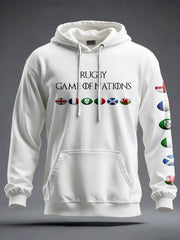Unisex 6-Nationen-Rugby-Liebhaber Kapuzenpullover mit Aufdruck