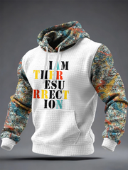 Herren Lemon Roses Musikliebhaber Karierter Baumwoll-Kapuzenpullover mit Aufdruck