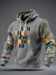 Herren Lemon Roses Musikliebhaber Karierter Baumwoll-Kapuzenpullover mit Aufdruck