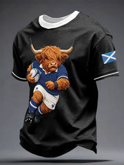 Herren T-Shirt mit Aufdruck „Scotland Rugby Lover“
