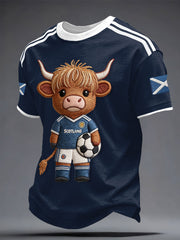 Herren T-Shirt mit Aufdruck „Schottland Fußball-Fan“