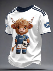 Herren T-Shirt mit Aufdruck „Schottland Fußball-Fan“