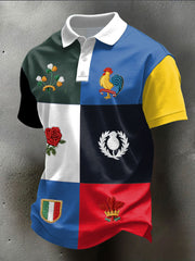 Herren 6 Nations Rugby Liebhaber Bedruckte Freizeit-Oberteile
