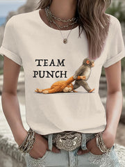 Damen T-Shirt mit Punch Monkey Brave Aufdruck