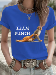 Damen T-Shirt mit Punch Monkey Brave Aufdruck