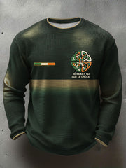 Herren Irland Rugby-Fan Waffle-Oberteile mit Aufdruck