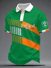 Herren Polo-Shirt "Irland Rugby Lover" bedruckt