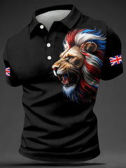 Britischer Herren-Freizeit-Top mit Print