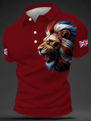 Britischer Herren-Freizeit-Top mit Print
