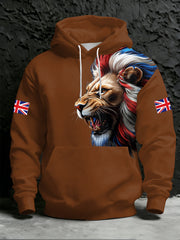 Herren-Kapuzenpullover mit britischem Print und Tasche