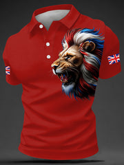 Britischer Herren-Freizeit-Top mit Print