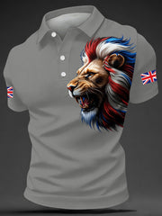 Britischer Herren-Freizeit-Top mit Print