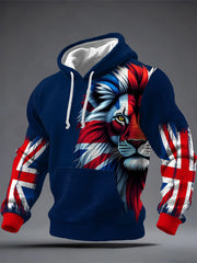 Herren Hoodie im britischen Stil mit Print