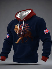 Herren-Kapuzenpullover im britischen Stil mit Aufdruck