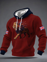 Herren-Kapuzenpullover im britischen Stil mit Aufdruck