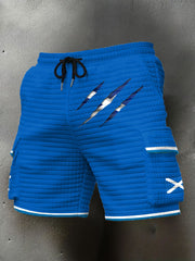 Herren-Shorts mit Schottlandflagge und „Proud The Brave“-Aufdruck