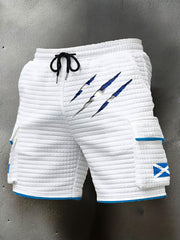 Herren-Shorts mit Schottlandflagge und „Proud The Brave“-Aufdruck