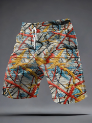 Herren-Shorts mit Graffiti-Print für die Freizeit