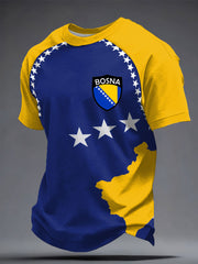 Herren Bosno ZMAJEVI Fußball-Liebhaber bedrucktes T-Shirt