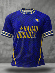 Herren Bosno ZMAJEVI Fußball-Liebhaber bedrucktes T-Shirt