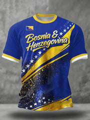 Herren Bosno ZMAJEVI Fußball-Fan T-Shirt mit Aufdruck
