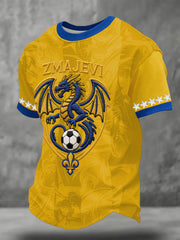 Herren Bosnien ZMAJEVI Fußball-Liebhaber bedrucktes T-Shirt
