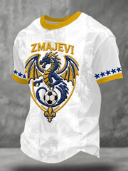 Herren Bosnien ZMAJEVI Fußball-Liebhaber bedrucktes T-Shirt