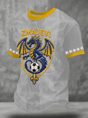 Herren Bosnien ZMAJEVI Fußball-Liebhaber bedrucktes T-Shirt