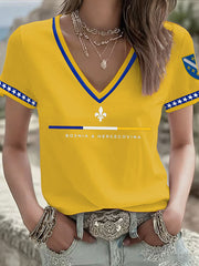 Damen Bosnien Fußball Liebhaber ZMAJEVI Bedrucktes T-Shirt