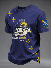 Men's Bosnia ZMAJEVI Football Lover Printed short sleeves t-shirt