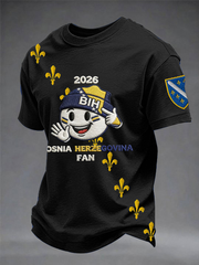 Men's Bosnia ZMAJEVI Football Lover Printed short sleeves t-shirt