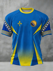 Herren Bosnien ZMAJEVI Fußball-Fan bedrucktes Kurzarm-T-Shirt