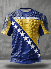 Herren Bosnien-Fußballfan ZMAJEVI Bedrucktes T-Shirt
