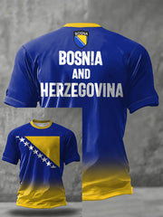 Herren Bosnien Fußball-Liebhaber ZMAJEVI Bedrucktes T-Shirt