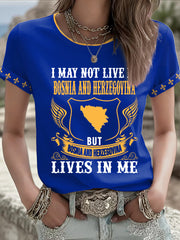 Damen Bosnien Fußball-Liebhaber ZMAJEVI Bedrucktes T-Shirt