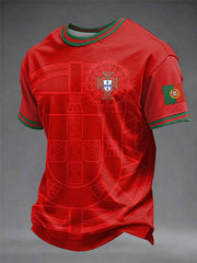 Herren T-Shirt mit portugiesischem Fußballmotiv