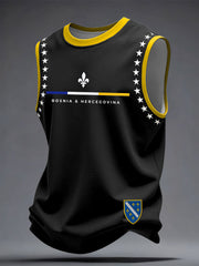 Unisex Bosnia Football Lover ZMAJEVI Printed Vest
