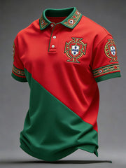 Herren Portugiesischer Fußball Print Freizeit-Oberteil