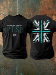 Herren UK PTSD Bewusstsein Veteran Bedrucktes T-Shirt