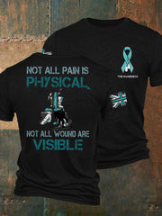 Herren PTSD-Aufklärung Veteranen bedrucktes T-Shirt