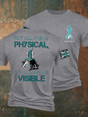 Herren PTSD-Aufklärung Veteranen bedrucktes T-Shirt