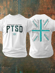 Herren UK PTSD Bewusstsein Veteran Bedrucktes T-Shirt