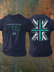 Herren UK PTSD Bewusstsein Veteran Bedrucktes T-Shirt