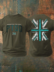 Herren UK PTSD Bewusstsein Veteran Bedrucktes T-Shirt