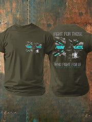 Herren T-Shirt mit Aufdruck: PTSD-Aufklärung für Veteranen