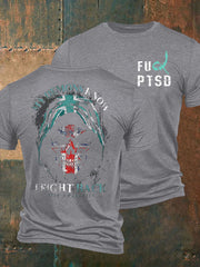 Herren T-Shirt mit Aufdruck „PTSD Awareness Veteran“