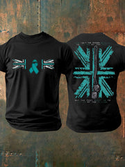 Herren T-Shirt mit PTSD-Bewusstsein und Veteranen-Aufdruck
