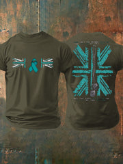 Herren T-Shirt mit PTSD-Bewusstsein und Veteranen-Aufdruck