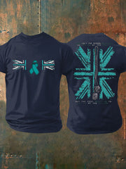 Herren T-Shirt mit PTSD-Bewusstsein und Veteranen-Aufdruck